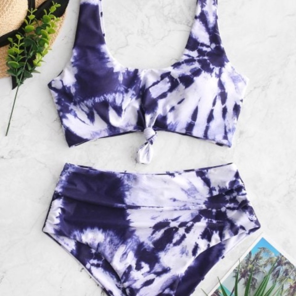 Zaful purple tie dye bikini brand new never worn